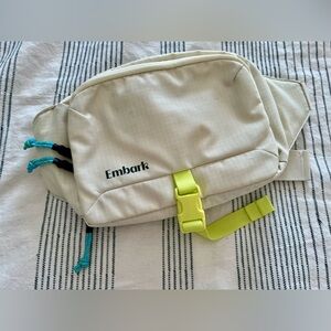 Target Embark Waist Fanny Pack, Cream/Neon Yellow